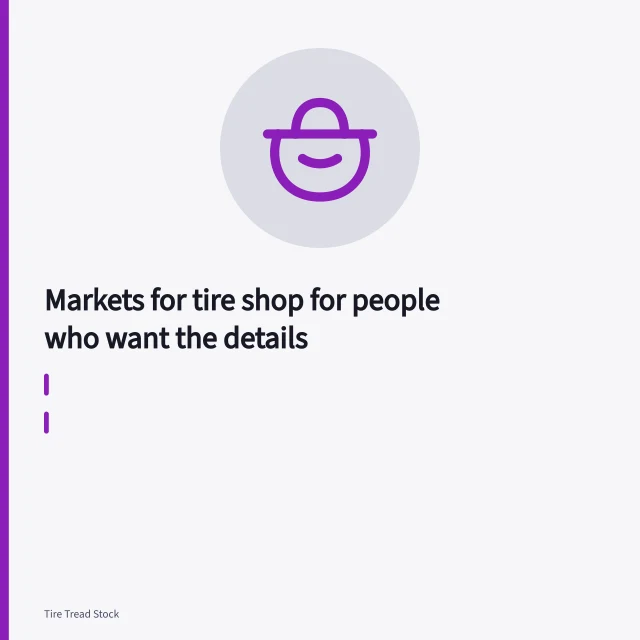 Pickup truck raised on a lift inside a tire shop service bay. Markets for tire shop for people who want the details