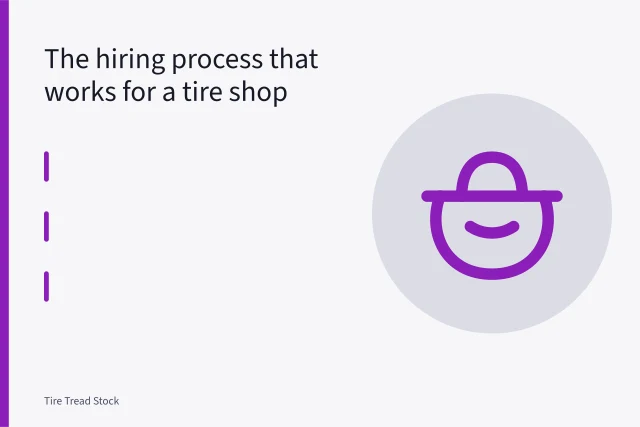 Torque wrench tightening a lug nut on a tire wheel in a shop. The hiring process that works for a tire shop