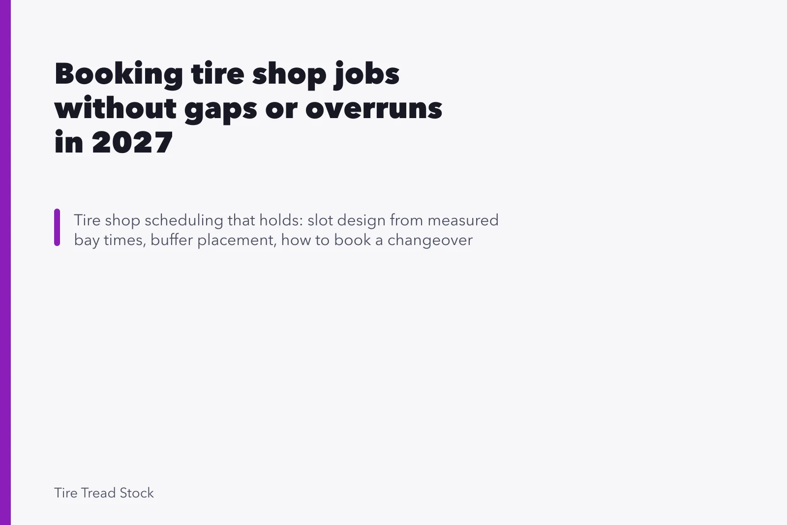 Tire technician mounting a tire on a wheel with a tire changer in a shop bay. Booking tire shop jobs without gaps or overruns in 2027